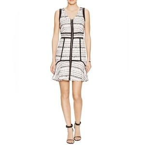 NEW NWT REBECCA TAYLOR "RAFFIA TWEED" BLACK & CREAM DRESS